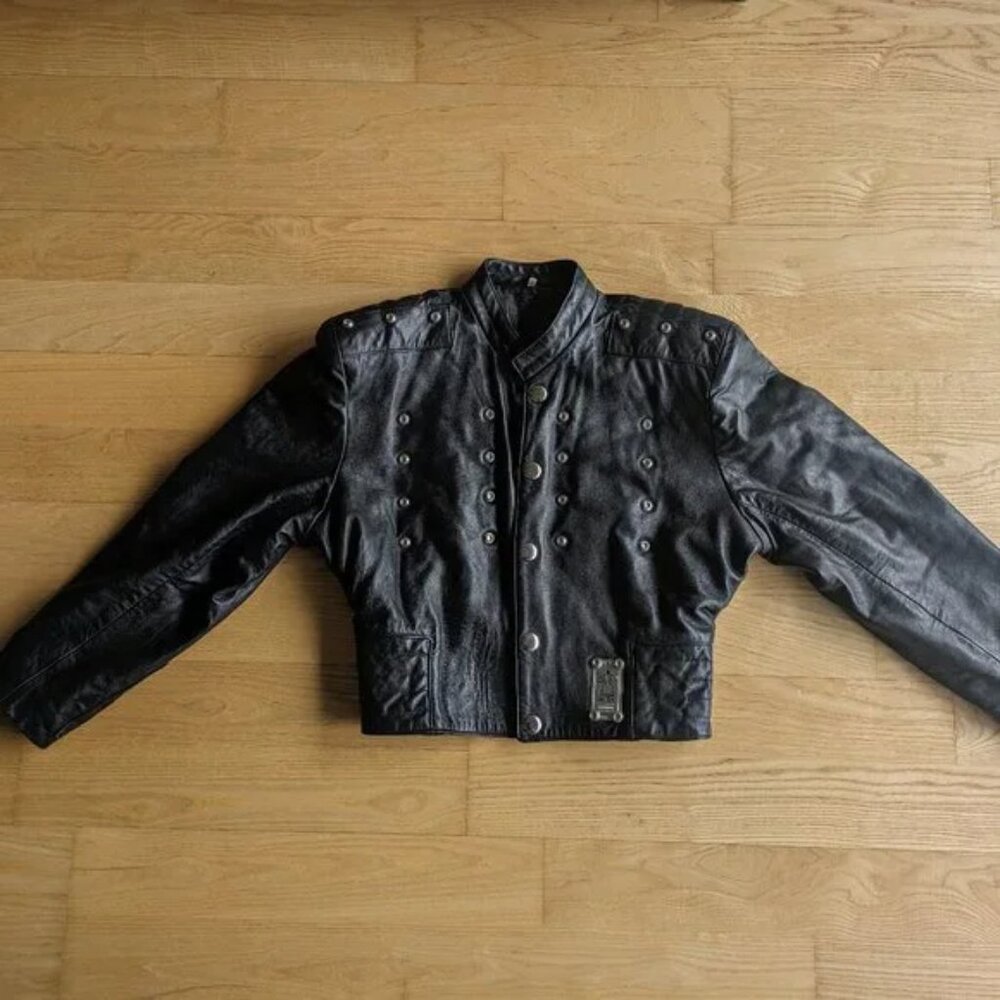 Punk Rock Leather Jacket (mens) - size L